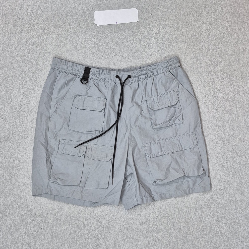 Pacsun Men Shorts L Gray Cargo Button 7" Inseam Outdoor Hiking Fishing Utility
